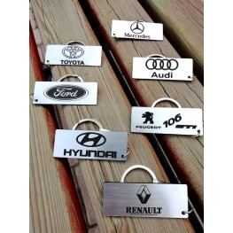 Metal Görünümlü Plaka Anahtarlık